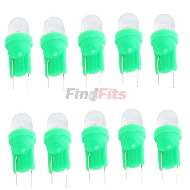 10x t10 w5w 1-led car light wedge side dashboard lamp bulb 194 168 green