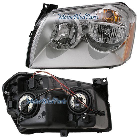 05-07 magnum r/t chrome headlamp headlight driver left