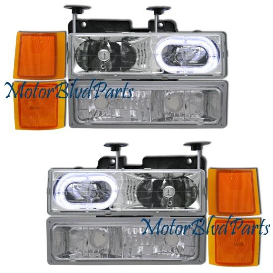 95-98 99 00 tahoe 94 suburban halo headlights +corners