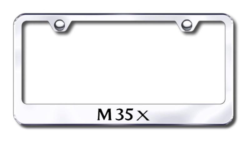 Infiniti m35x  engraved chrome license plate frame made in usa genuine