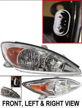 Clear lens new head lamp with bulbs right hand halogen rh passenger side parts