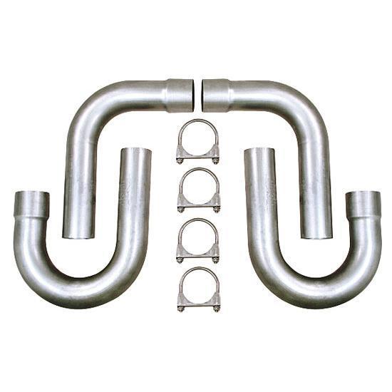 New side pipe & exhaust hook-up kit w/ 180° u-bends