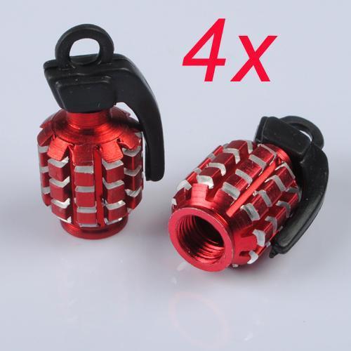 8x grenade bicycle bike motorcycle atv car tyre tire wheel valve dust cap covers