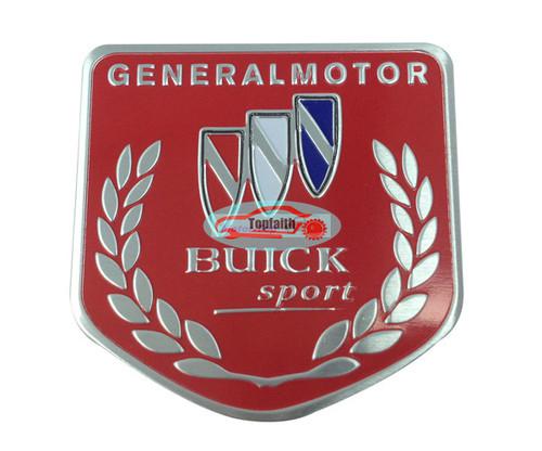 Red metal general motor sport emblem badge sticker for lacrosse regal enclave