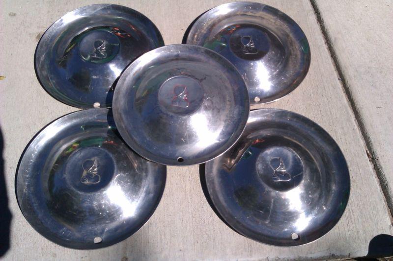 Vintage 1951-52 desoto 15" hub cap lot of 5 all models rat rod