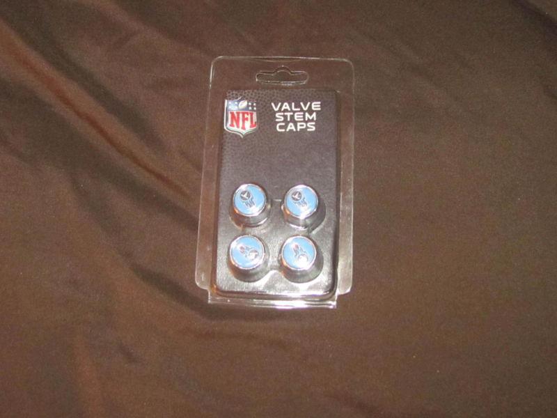 Nfl tennessee titans chrome tire stem valve caps 4 licensed caps with logo