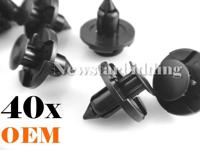 40x oem plastic rivet fastener bumper push clips infiniti g35 fx35 nissan 350z