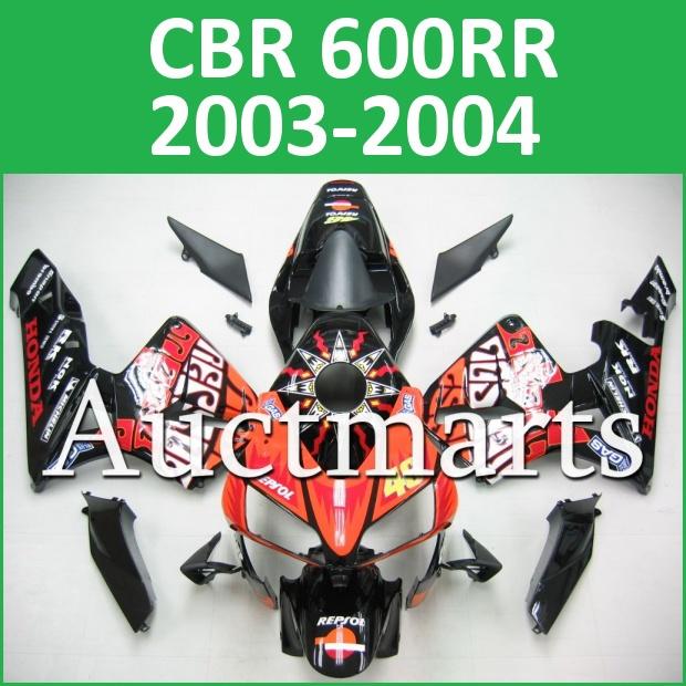 Fit honda 03 04 cbr600rr cbr 600 rr 2003 2004 fairing kit abs plastics a54 c03