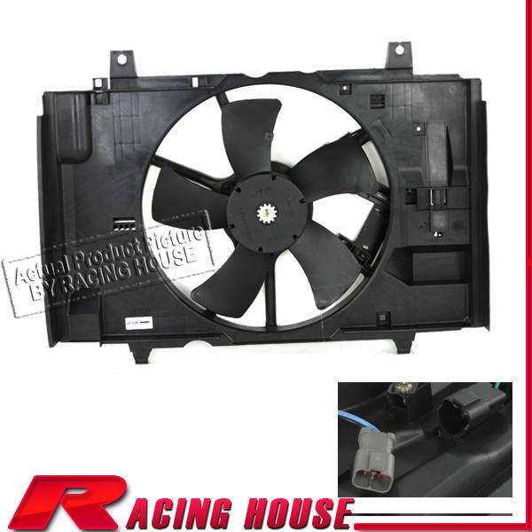 New 07-11 nissan versa radiator a/c conditioning condenser dual fan motor shroud