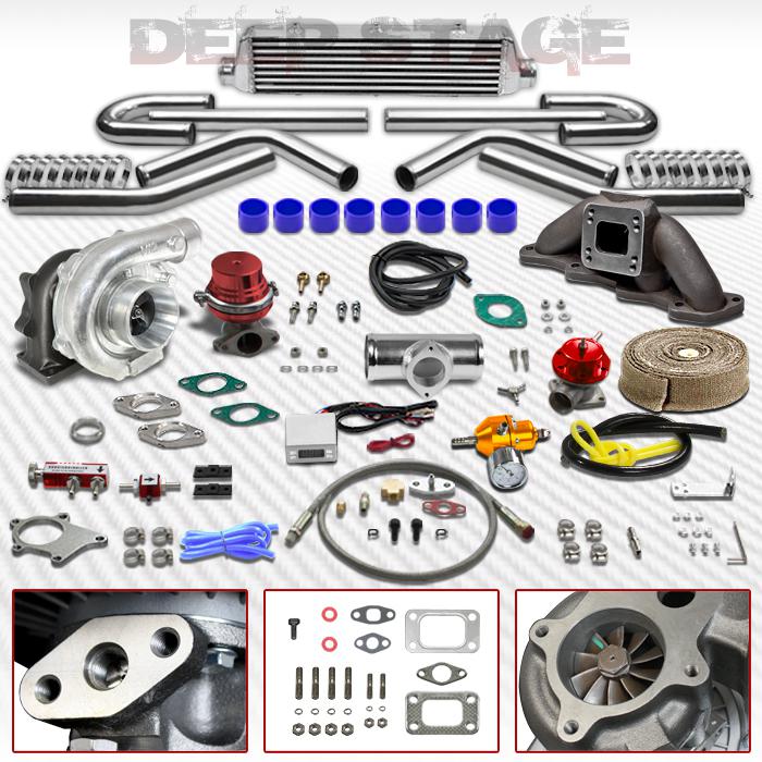 T04e t3t4 13pc turbo kit+intercooler+manifold+wastegate 89-98 240sx s13 s14 ka24