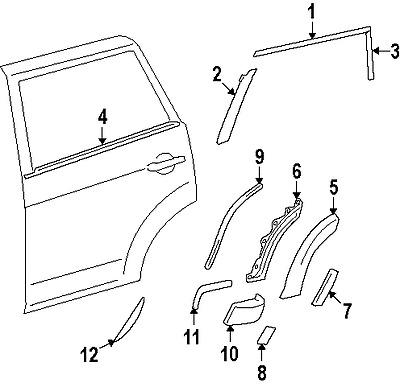 Toyota 678570r010 genuine oem factory original flare protector