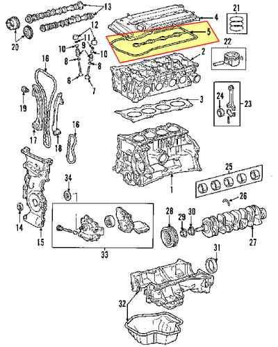 Toyota 112130h010 genuine oem factory original valve cover gasket