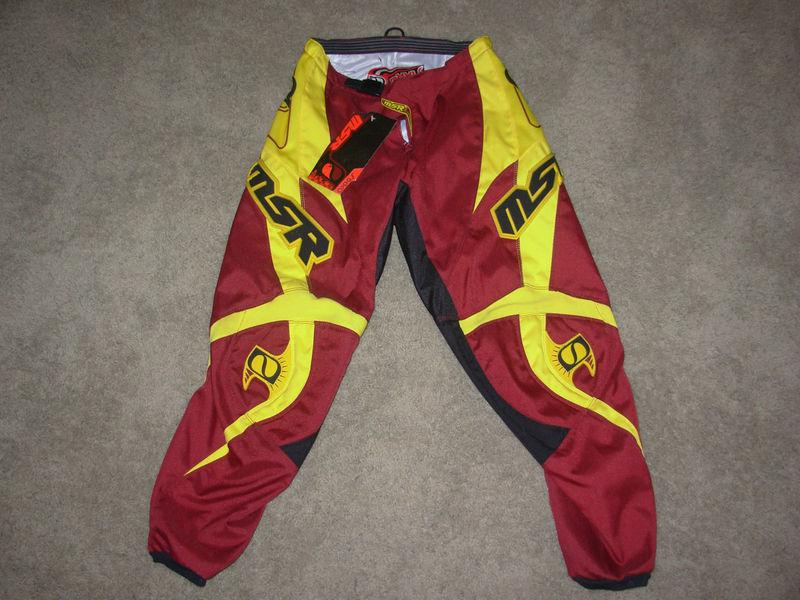 Msr tucker rocky axis motor cross pants - adult size 30 "brand new"