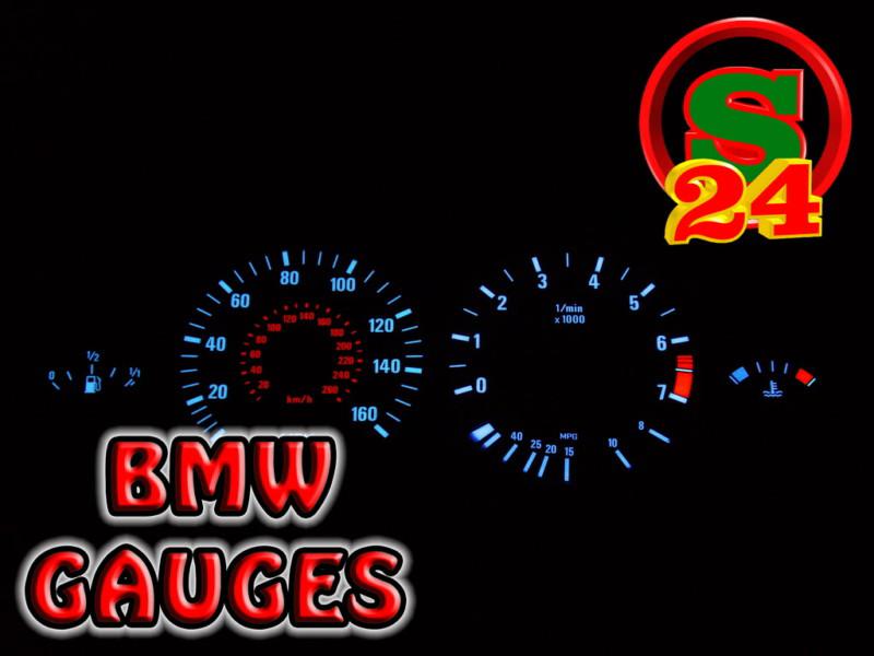 Bmw e32 e34 us plasma glow cluster speedo dashboard gauges dials 160 mph bb