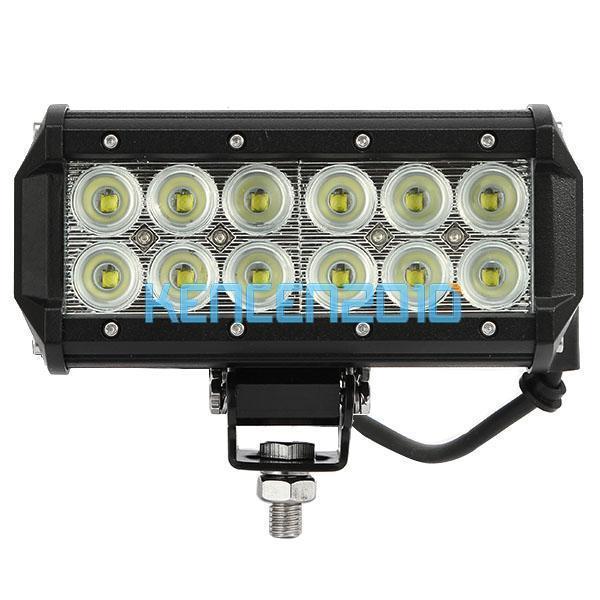 12led work light bar 36w lamp offroad beam boat truck car flood driving lamp 