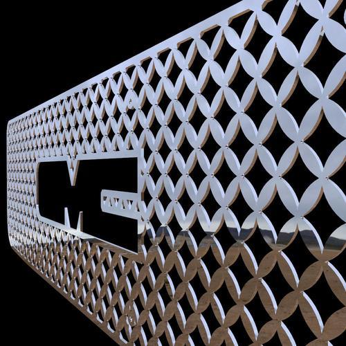 Gmc suburban 94-98 diamond mesh polished stainless truck grill insert add-on