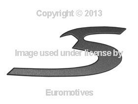 Porsche 996 (02-05 4s) carrera decklid emblem 's' grey oem 4 rear engine insigni