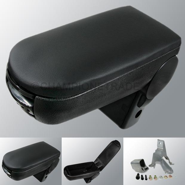 Black leatherette center console armrest box for vw jetta bora golf mk4 r32 1999