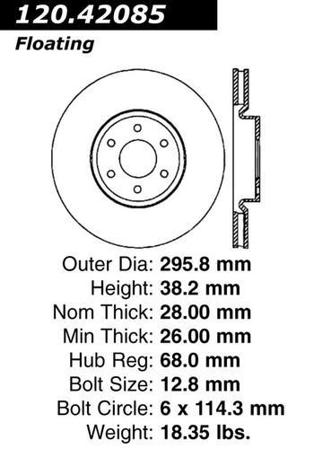 Centric-power slot 126.42085sl stoptech sport rotors