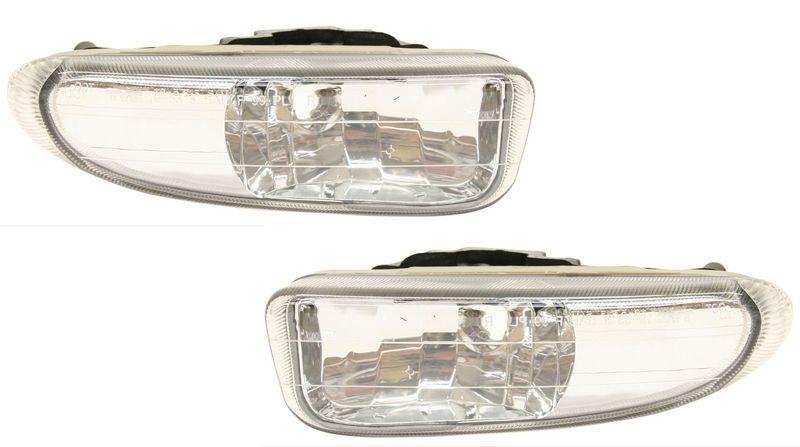 Driving fog light lamp lens & housing pair set (driver & passenger side, qty 2)