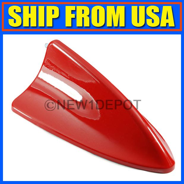 Us car red shark fin style top roof mount base decorative antenna aerial for bmw