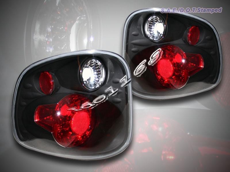 2001-2003 ford f-series flareside tail lights jdm black 02