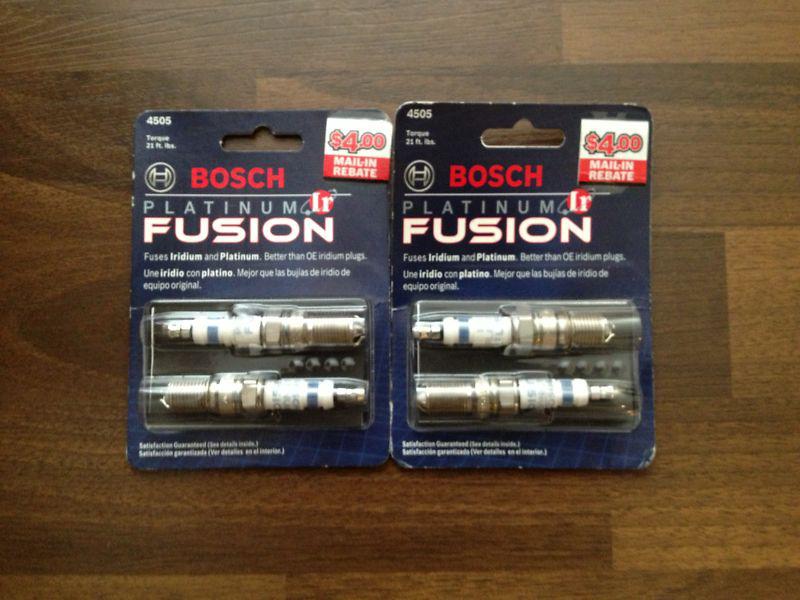 Bosch platinum fusion 4505 spark plugs brand new