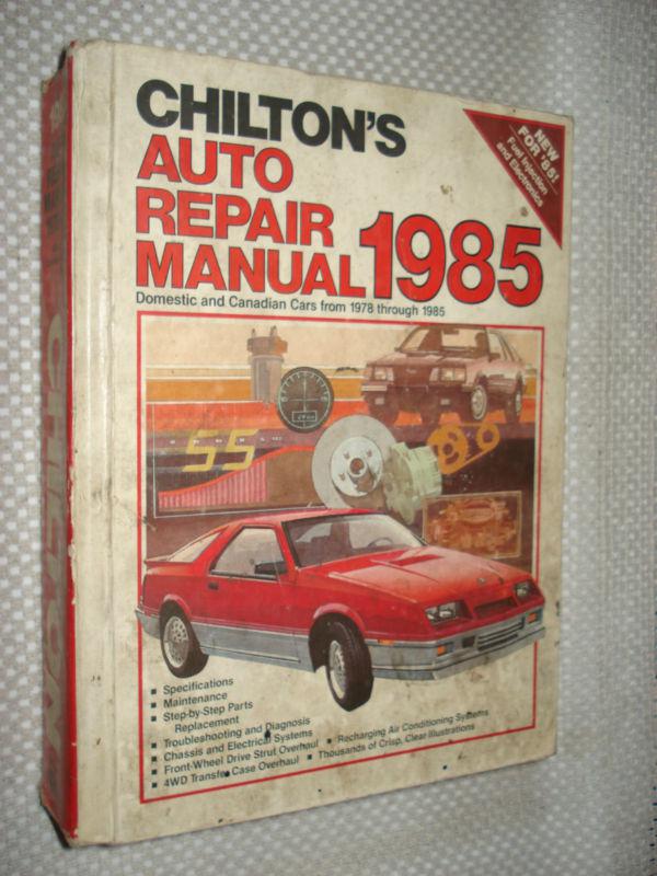 1978-1985 chiltons manual firebird vette monte ss service 84 83 82 ford dodge gm