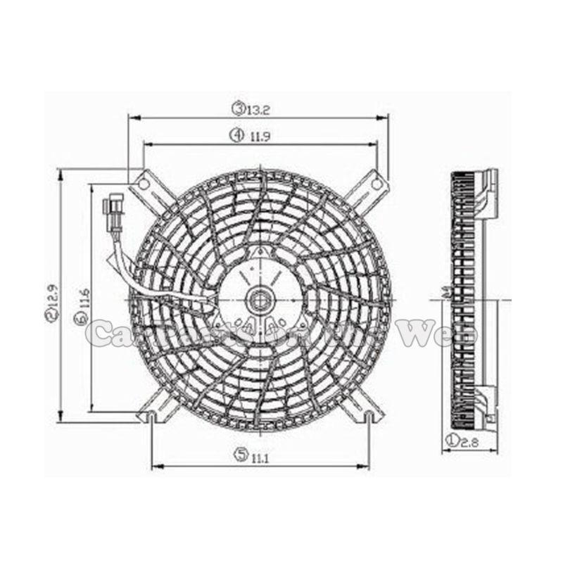 New 1999-2001 chevy tracker 1.6l 2.0l 2.5l condenser cooling fan assembly