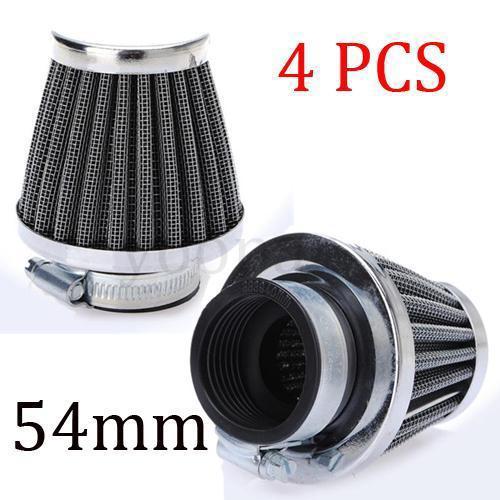 4x 54mm air pod intake filters for honda cb750 900 kawasaki kz1000 suzuki gs1100