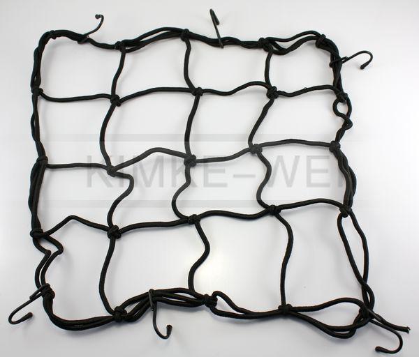 Motorbike motorcycle cargo 6 hooks hold down net bungee - black