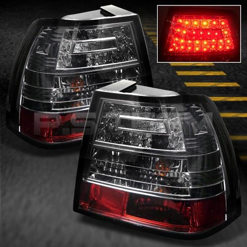 Smoked 99-05 volkswagen jetta mk4 tdi gli led tail brake lights lamps left+right