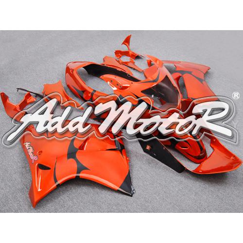 Injection molded fitcbr1100xx blackbird 96-07 black flames orange fairing 11n31