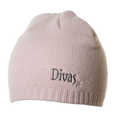 Divas snowgear knit womens beanie hat pink one size