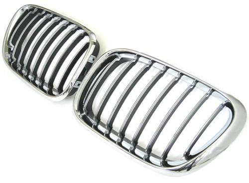 Bmw 00-03 x5 4.4 4.6 v8 look wide chrome grille grill s