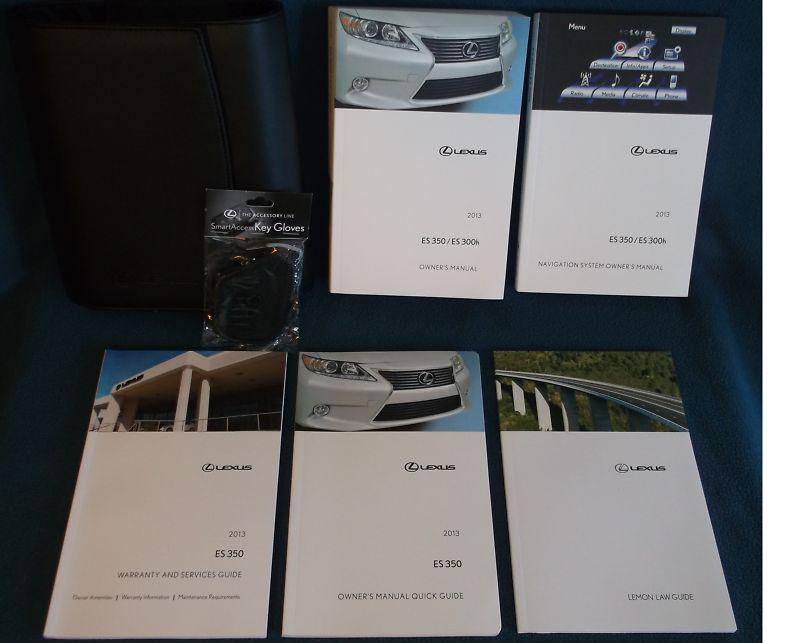 2013 lexus es350h / es300h oem complete owner's manual set with leather case 