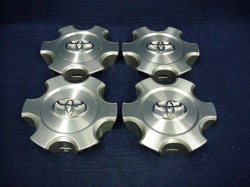 Toyota 4 runner 10-12 machined center caps - set 4 - fit the 6 spoke 17" wheel