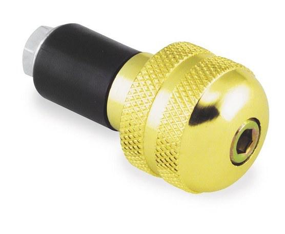 Bikemaster anti-vibration bar ends aluminum anodized gold