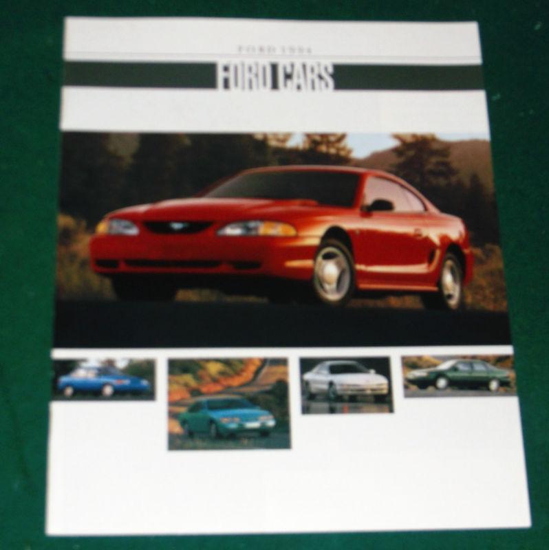 1994 ford full line sales brochure; mustang; thunderbird; escort; probe; 16 pg