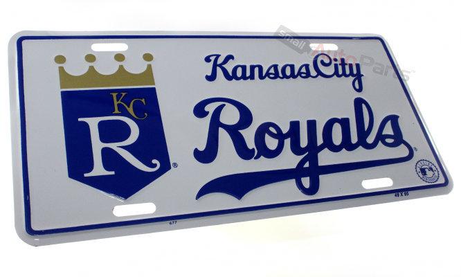 Kansas city royals white license plate aluminum stamped metal tag for car truck