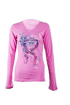 Divas snowgear go pink womens long sleeve t-shirt pink