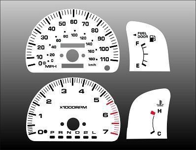 1998 toyota 4runner instrument cluster white face gauges 98