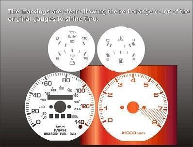 1984-1985 mazda rx7 n/a instrument cluster white face gauges 84-85