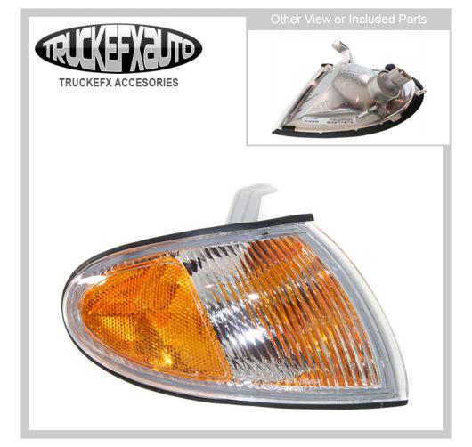 Side marker light with bulbs new clear and amber lens right hand rh passenger