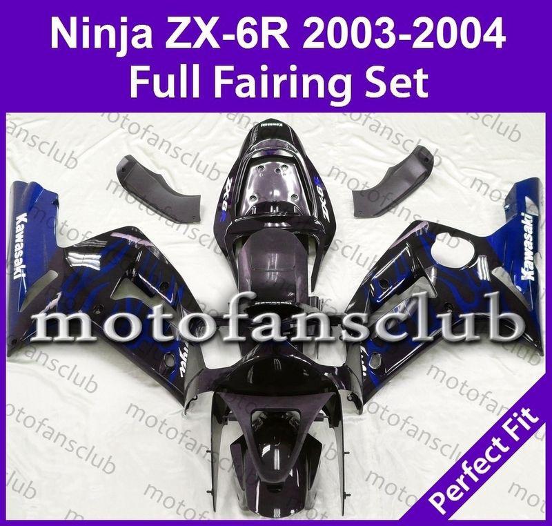 Fit kawasaki 03 04 zx 6r zx 636 ninja 2003 2004 fairing bodywork plastics #12 b