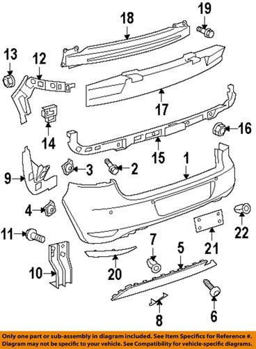 Volkswagen oem 5k6807417ggru rear bumper-bumper cover