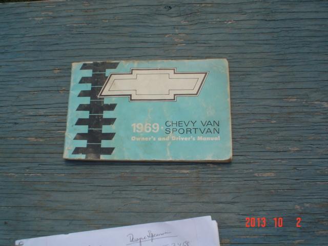 1969 chevy van owners manual