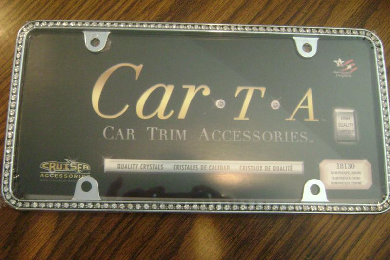 Rhinestone license plate frame - nip