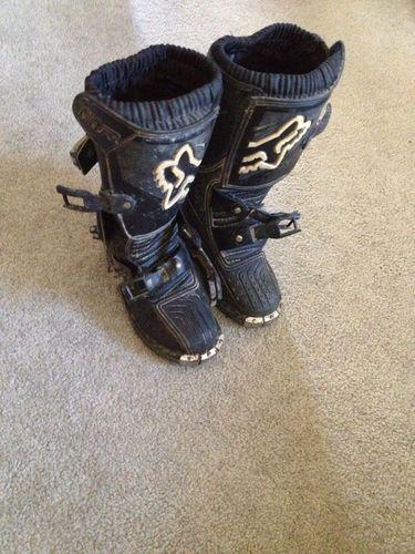 Fox racing youth motocross boots size 12 pre-owned used