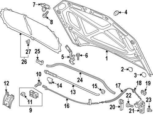 Volkswagen 56182353382v genuine oem factory original release handle